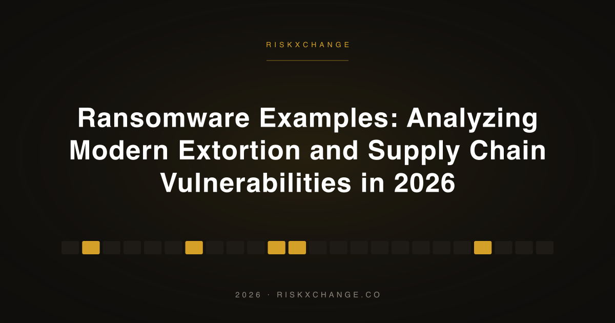 Ransomware Examples: Analyzing Modern Extortion and Supply Chain Vulnerabilities in 2026
