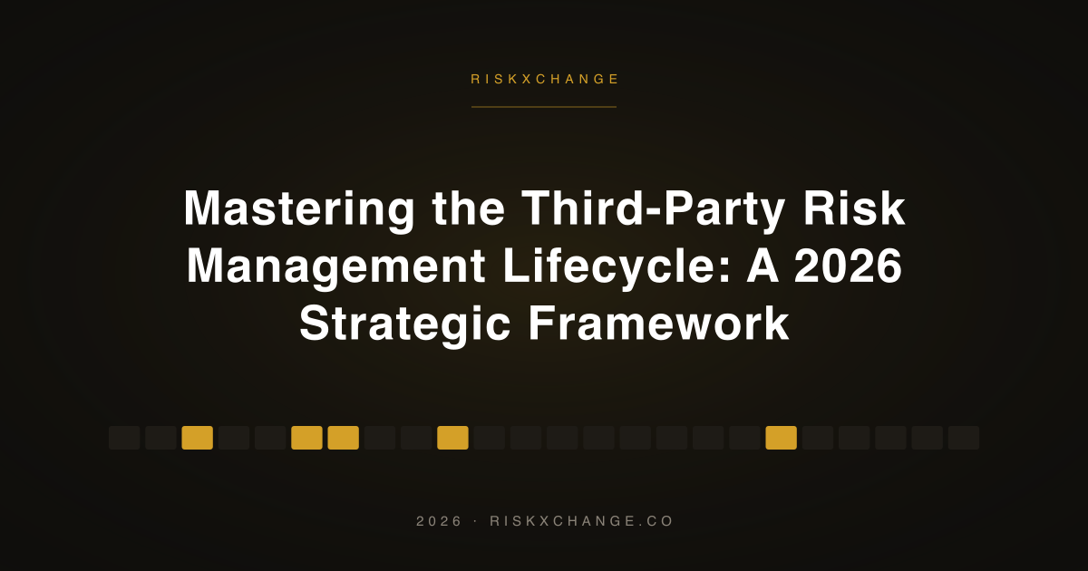 Mastering the Third-Party Risk Management Lifecycle: A 2026 Strategic Framework