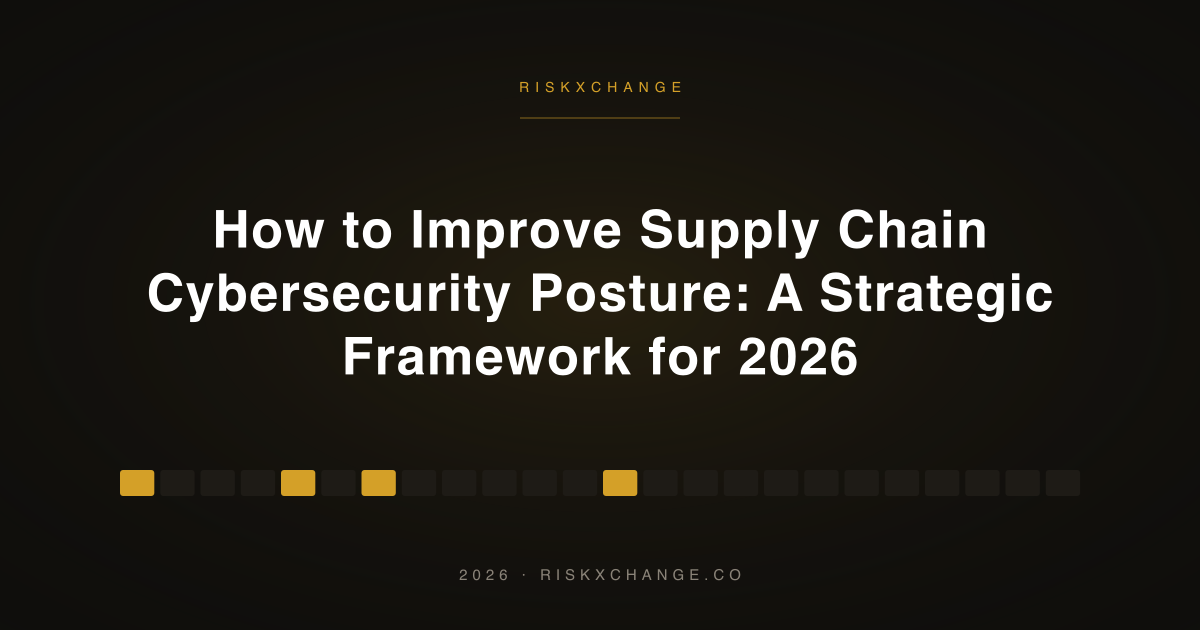 How to Improve Supply Chain Cybersecurity Posture: A Strategic Framework for 2026