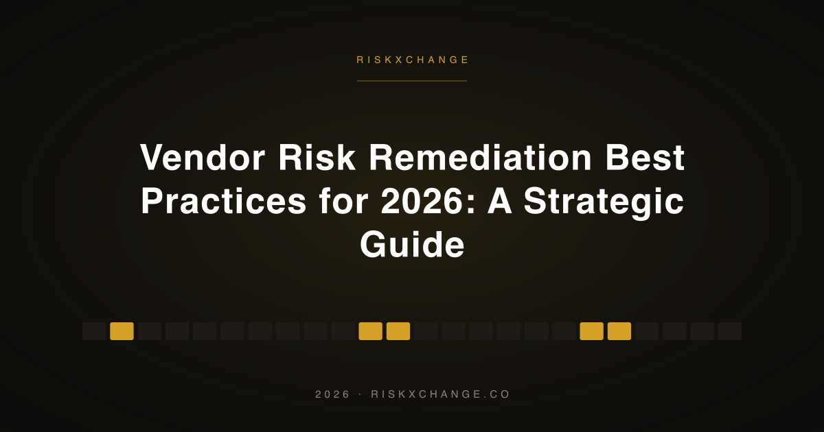 Vendor Risk Remediation Best Practices for 2026: A Strategic Guide
