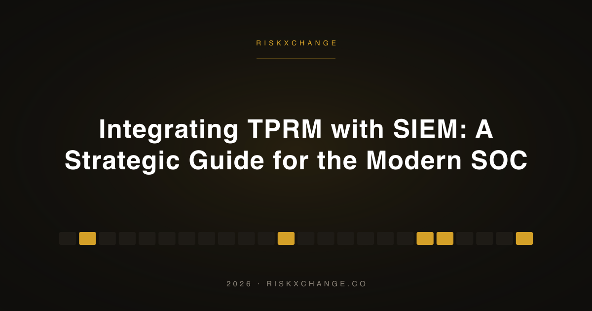 Integrating TPRM with SIEM: A Strategic Guide for the Modern SOC